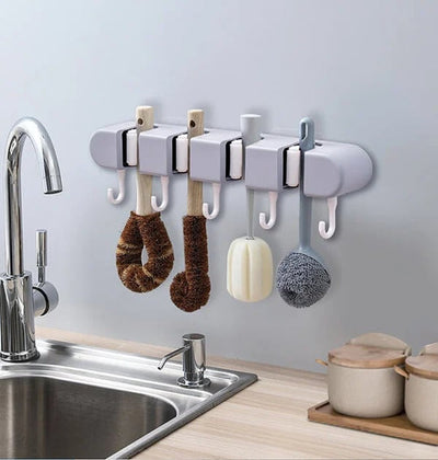 Multifunctional Mop Holder with Hook