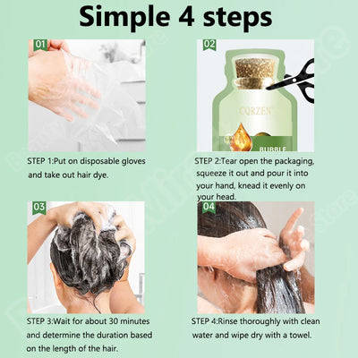 Pure Natural Herbal Hair Dye Shampoo